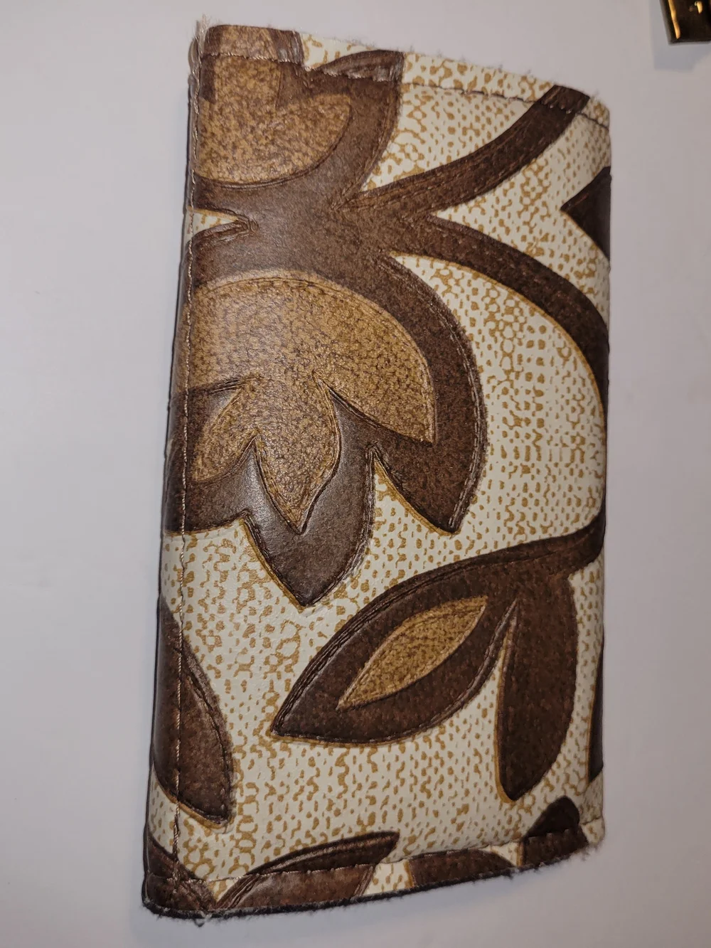 Vintage 60s/70s Fantastic Brown Floral Print Shoulder Bag with Matching Wallet